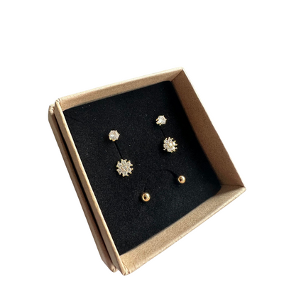 Mix Box med 6 Øreringe | Ivy 18k Forgyldt | Vanero