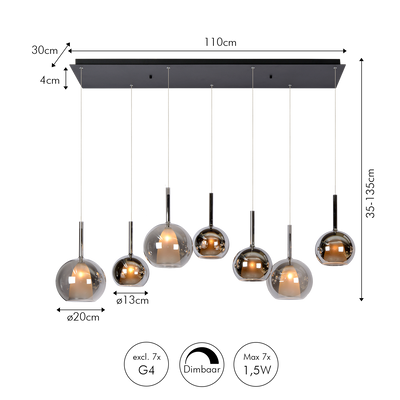 Pendellampe Saigon 7 | Rektangulær | Vanero