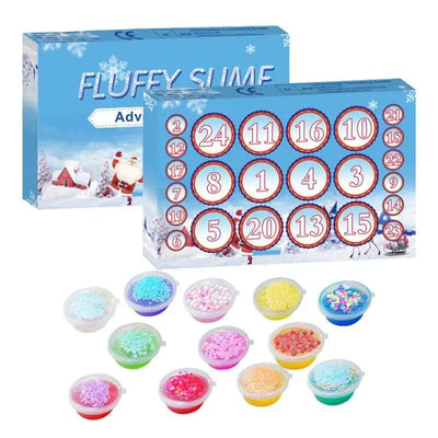 Krystal Slime | Jule Adventskalender Med 24 Dage Krystal Slim Blindbox – Sjovt Nedtællingslegetøj Til Børn | Vanero