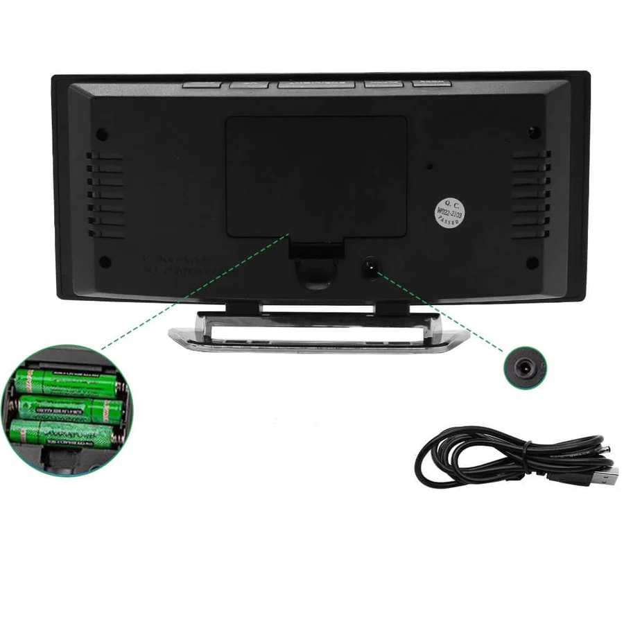 Vækkeur | Digitalt LED-Display | Dobbelt Alarm & Snooze Funktion | Vanero