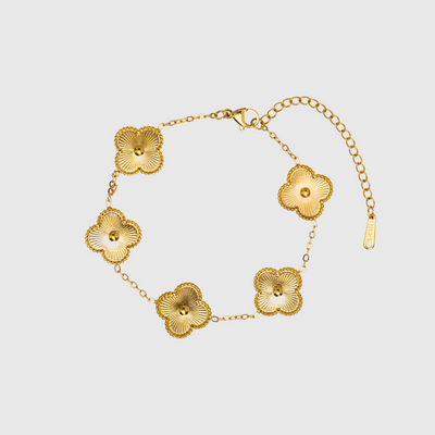 Armbånd med Kløvermotiv | Justerbar Kæde | Elegant Detalje l Vanero