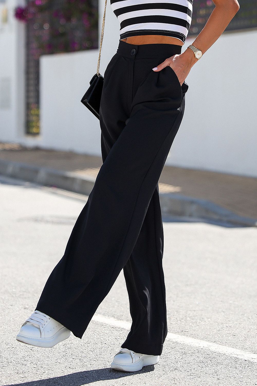 Bukser med Høj Talje | Wide-Leg Pasform | Elegant & Komfortabel l Vanero