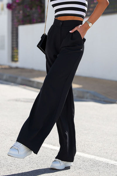 Bukser med Høj Talje | Wide-Leg Pasform | Elegant & Komfortabel l Vanero