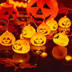 Halloween Lyskæde | Græskar- & Spøgelsesformede Dekorationslys | Til Indendørs & Udendørs Udsmykning | Vanero