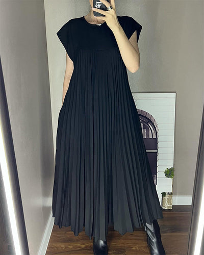 Lang Plisseret Kjole | Komfortabel & Tidløs Elegance | Vanero