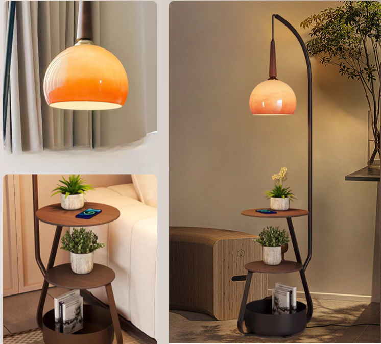 Bordlampe i Glas og Metal | LED Bordlampe med Bauhaus-Inspireret Design | Indendørs Bordbelysning | Vanero