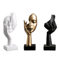 Abstrakt Ansigt Skulptur Harpiks Design | Fritstående Dekorativ Figur Til Indendørs Brug | Hylde Skrivebord Entré & Boligindretning | Vanero