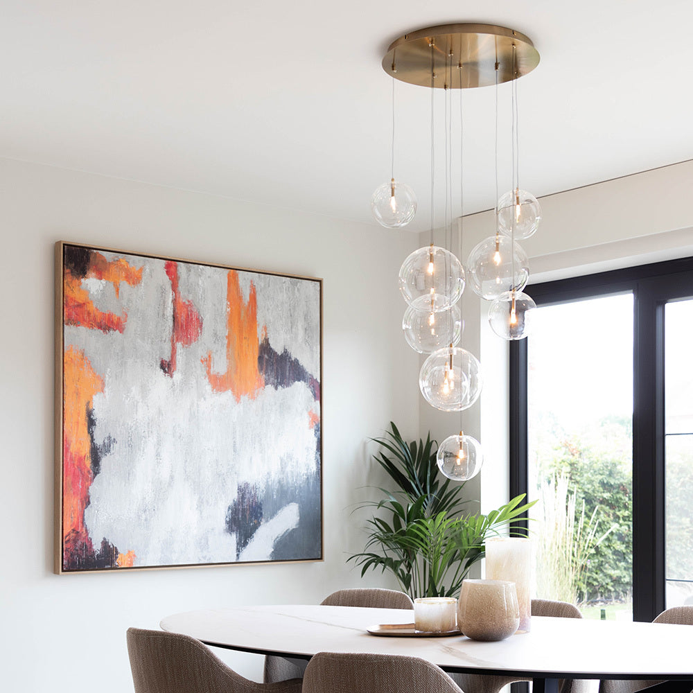 Pendellampe Camau 9 | Antik Messing | Vanero