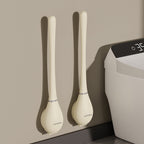 Fleksibel Toilettenbørste I Silikone | Badeværelsesbørste Med Ventileret Holder | Kompakt Rengøringstilbehør | Vanero