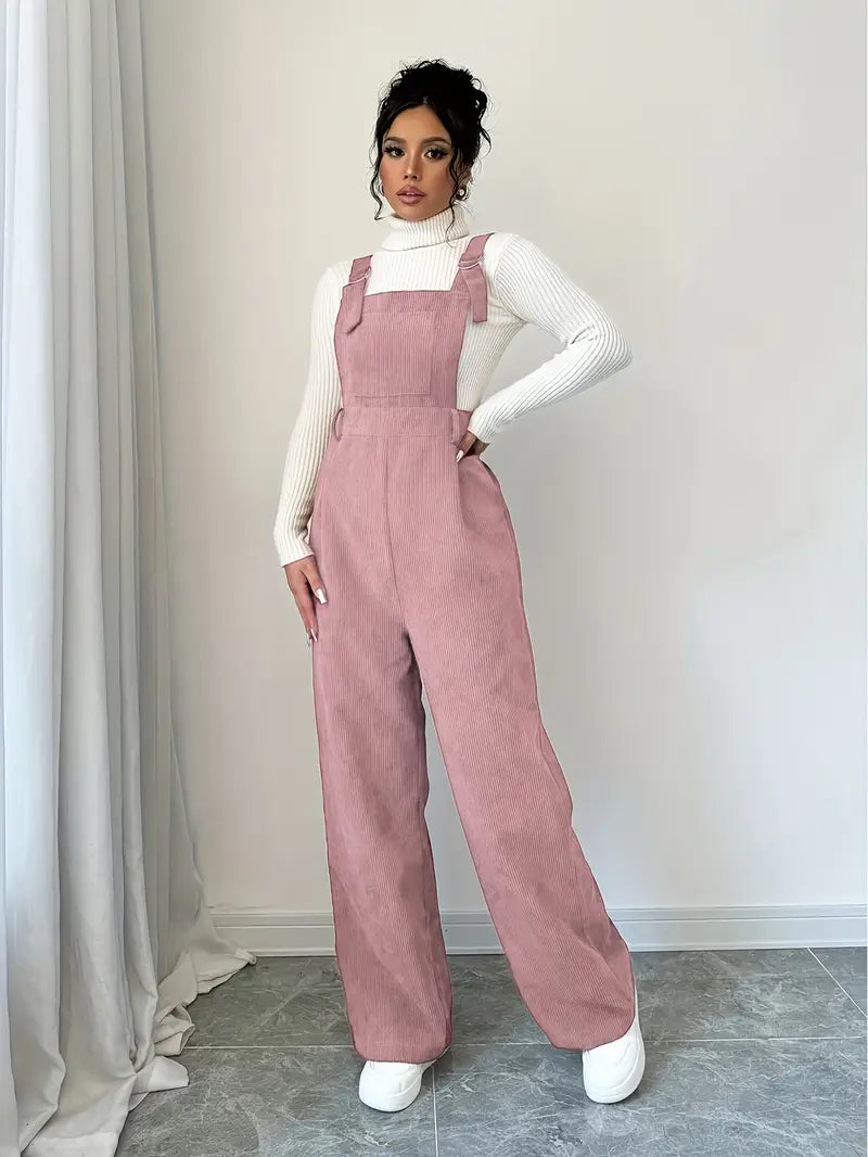 Damejumpsuit | Fløjlskonstruktion  Design Med Justerbare Stropper | Hverdagsbrug & Afslappede Outfits | Vanero