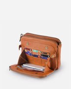 Dame Crossbody Taske PU-Læder | Multi-Rums Rejsetaske Design | Justerbar Rem Til Hverdag & Rejser | Vanero