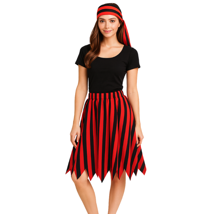 Dame Nederdel Polyblanding | Elastisk Talje Kostumenederdel | Asymmetrisk Kant Til Halloween & Temafester | Vanero
