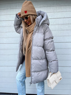 Anett Polyester Konstruktion | Regular Fit Vinterjakke | Høj Krave & Foret Design til Kølige Temperaturer & Daglig Brug | Vanero