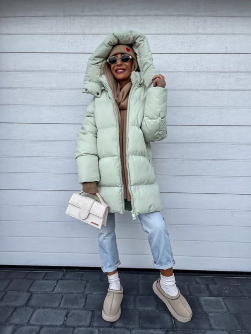 Anett Polyester Konstruktion | Regular Fit Vinterjakke | Høj Krave & Foret Design til Kølige Temperaturer & Daglig Brug | Vanero