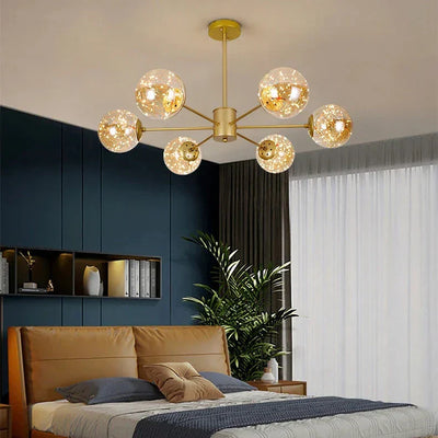 NobleLuminance l Lysekrone med glaskugler l Vanero