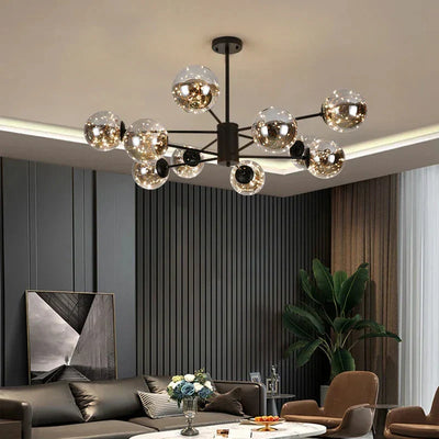 NobleLuminance l Lysekrone med glaskugler l Vanero