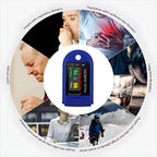 Fingertip Pulsoximeter | SpO₂- & Pulsmåling Med Display | Bærbar Én-Knaps Måleenhed | Vanero