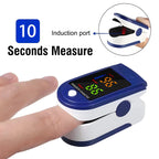 Fingertip Pulsoximeter | SpO₂- & Pulsmåling Med Display | Bærbar Én-Knaps Måleenhed | Vanero