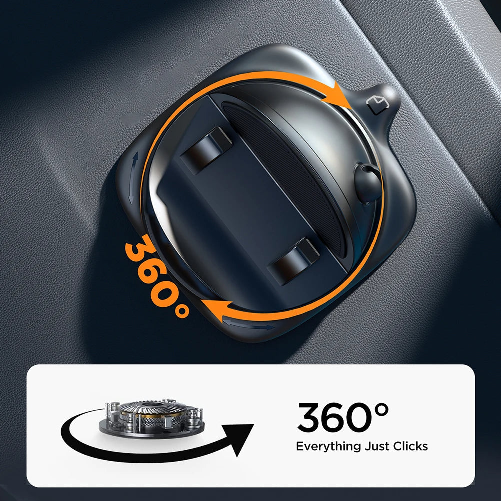 360° RotateX | Drejbar Telefonholder til Bil Sort | Vanero