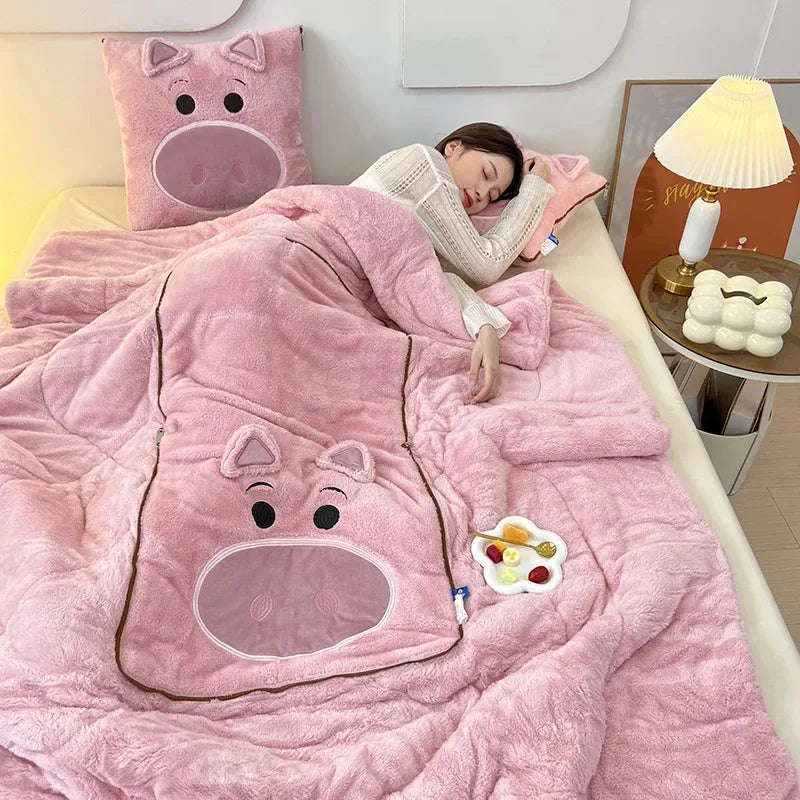 CozyNest | Varmt Tæppe Med Pude | Vanero