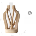 Dekorativ Trævase Med Greninspireret Design | Naturlig Trækonstruktion | Indendørs Dekoration Til Hylder Blomster Og Grene | Vanero