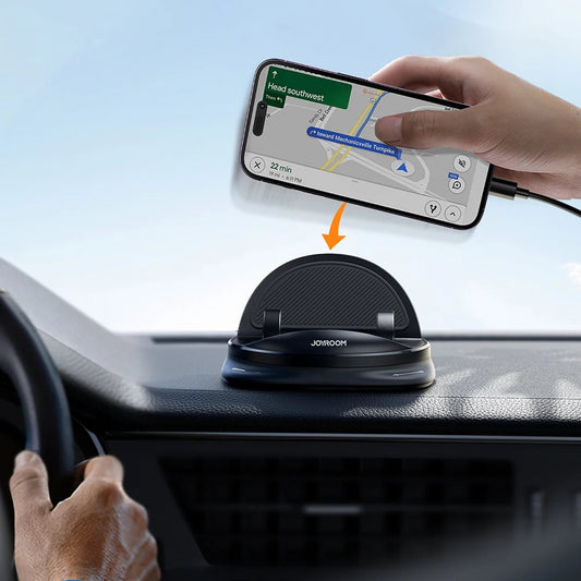 360° RotateX | Drejbar Telefonholder til Bil Sort | Vanero