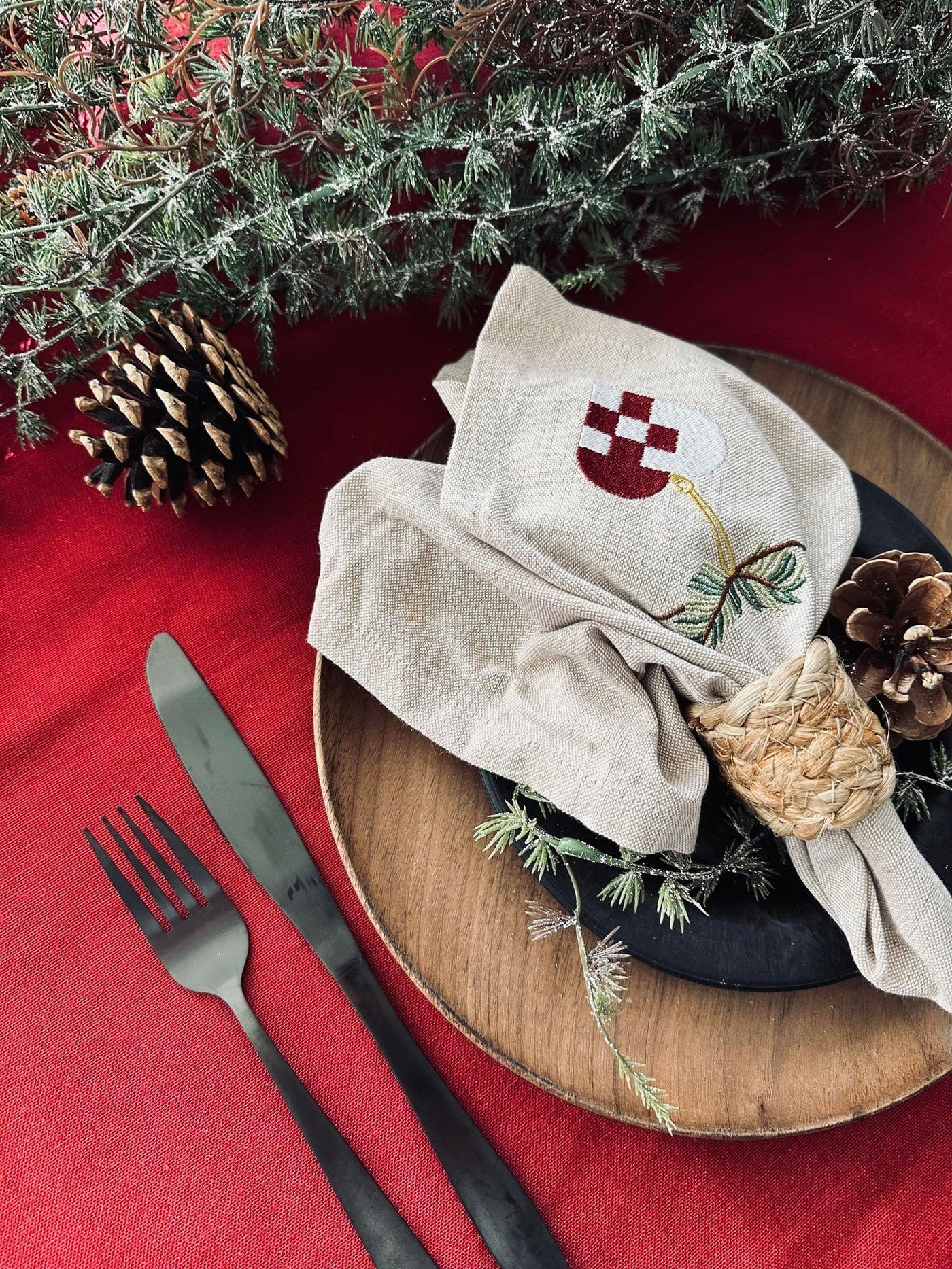 Dug Julerød Bomuld | Flere Størrelser | Vanero