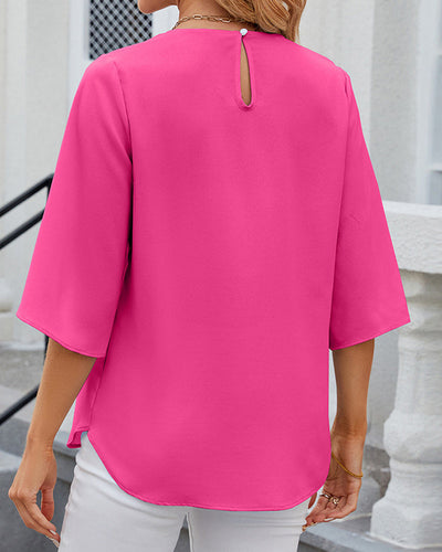 Quirine l Elegant top med halve ærmer l Vanero