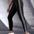 Ivy Elastisk Tekstilmateriale | Slim Fit Yoga Bukser | Højtaljet Design Med Sidelinjer til Træning & Hverdagsbrug | Vanero