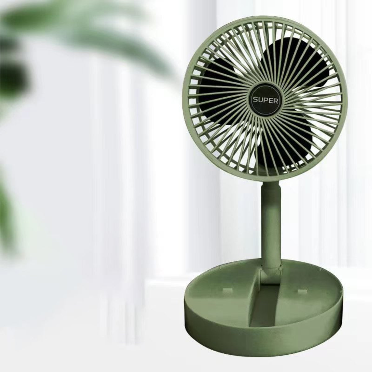 Bærbar Sammenklappelig Ventilator USB Genopladelig | 180 Graders Justerbart Luftflow | Fire Hastigheder Til Skrivebord Rejser & Camping | Vanero