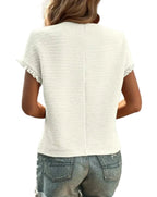 Dame T-Shirt I Bomuld | Regular Fit T-Shirt Med Rund Hals Til Hverdagsbrug | Sommerbasis | Vanero