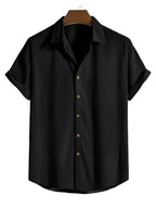 Herresæt Tekstilmateriale | Regular Fit T-Shirt & Shorts Sæt | Stribet Design til Fritidsaktiviteter & Strandbrug | Vanero