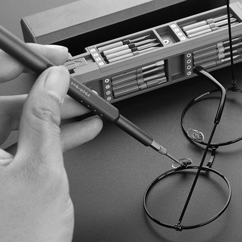 Skruetrækkersæt i Krom-Vanadiumstål | Magnetiske Spidser & Opbevaringskasse | Præcisionsværktøj Til DIY-Reparationer | Vanero
