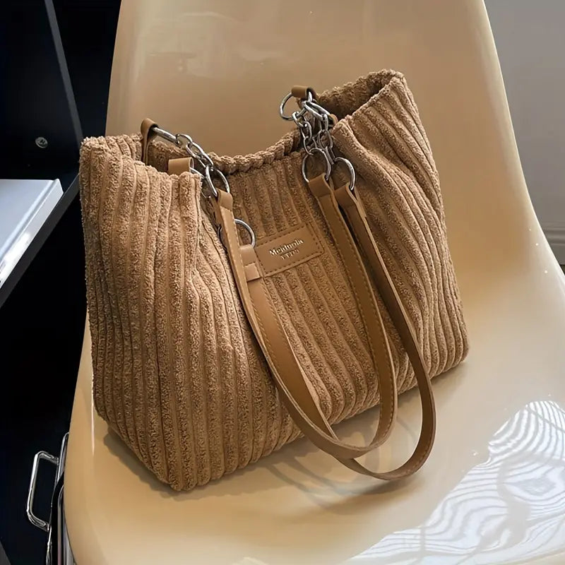 Yara | Sophisticated taske i ribbet velour l Vanero