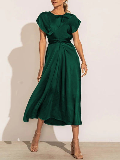 Lena | Elegant Kjole Med Flot Drapering Til En Sofistikeret Stil | Vanero