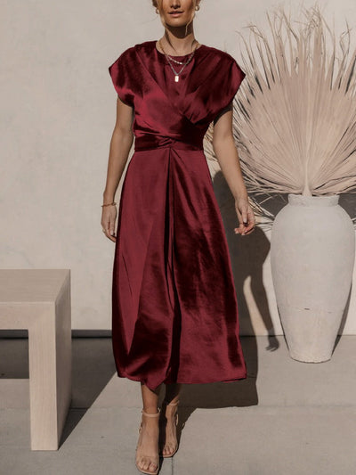 Lena | Elegant Kjole Med Flot Drapering Til En Sofistikeret Stil | Vanero