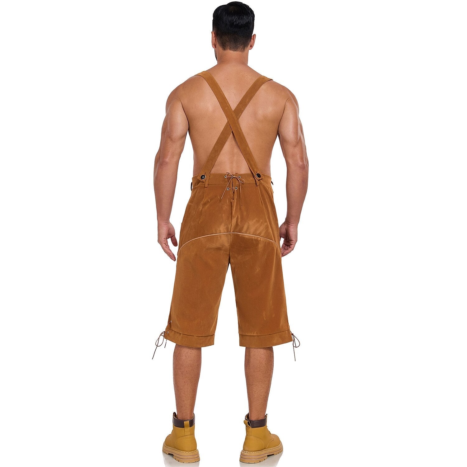 Herre Lederhosen Ægte Læder | Traditionelt Oktoberfest Buksedesign | Broderede Detaljer Til Festivaler & Events | Vanero