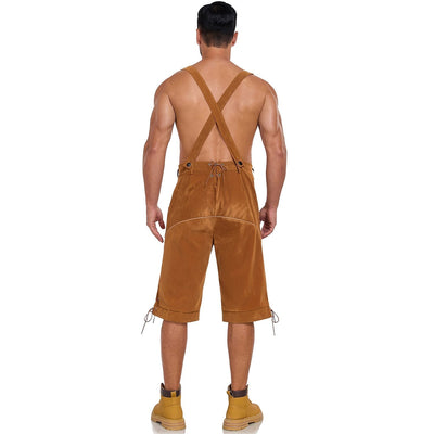 Bergkönig | Herre-Læderbukser Med Broderi & Seler – Oktoberfest Look | Vanero