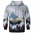 Herre Hoodie Med Naturprint | Hætte Med Snøre & Afslappet Pasform | Pullover Med Bjerg- & Skovmotiv Til Hverdag & Fritid | Vanero
