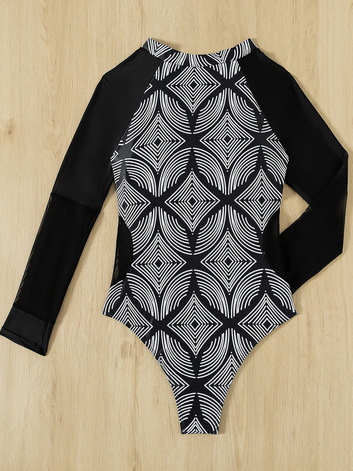 Zip Rund Hals One-piece Badetøj | Komfortabelt Og Chic | Vanero