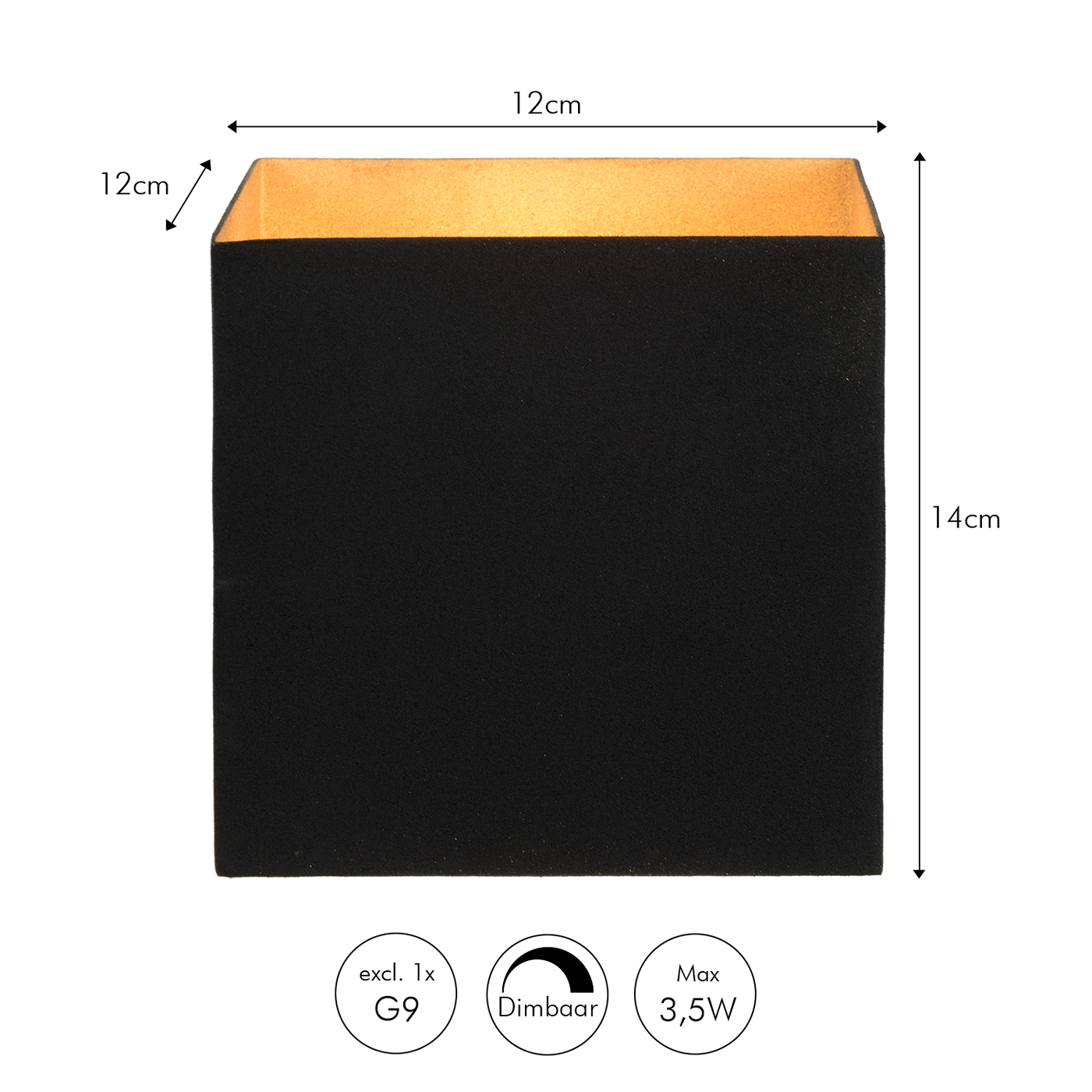 Væglampe Gerona | Sort | Vanero