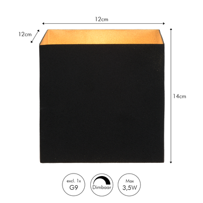 Væglampe Gerona | Sort | Vanero