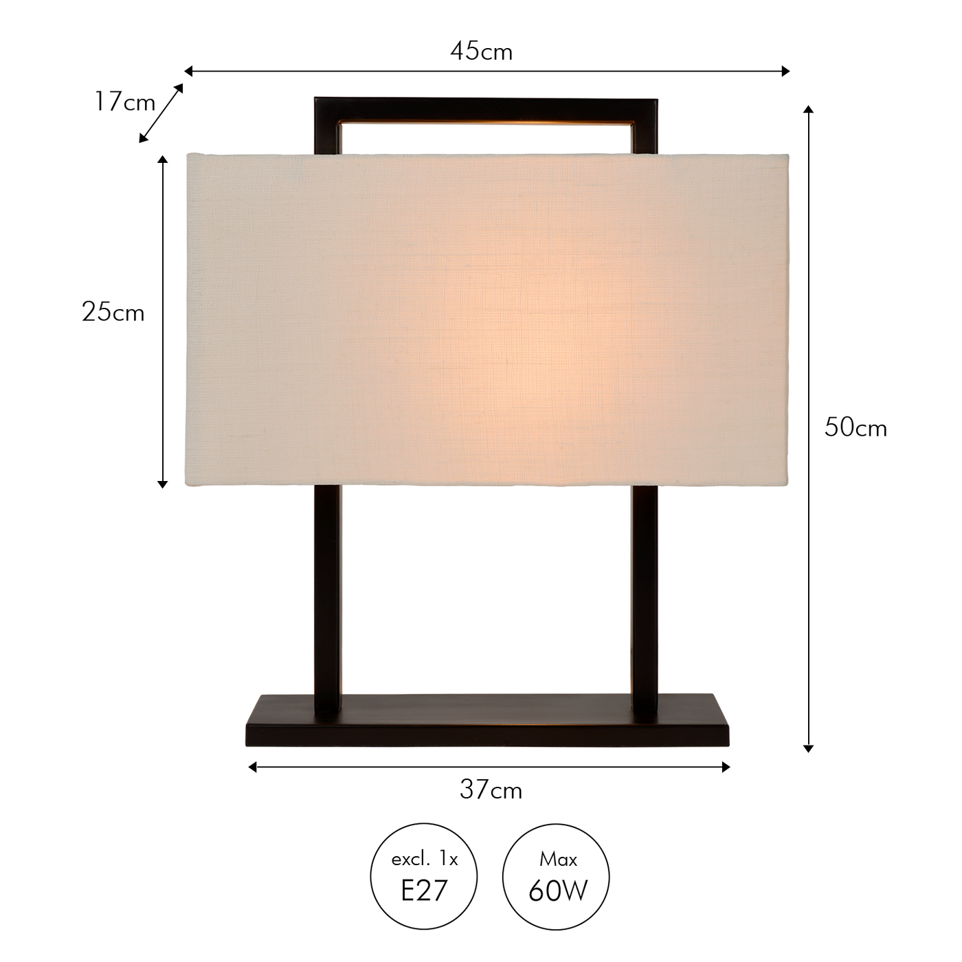 Bordlampe Bhilai | Sort | Vanero