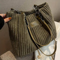 Yara Ribbet Velour | Struktureret Pasform Taske | Rummeligt Design til Daglig Brug & Arrangementer | Vanero