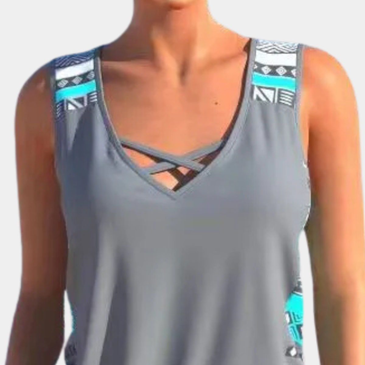 Tankinisæt Polyester | Justerbare Stropper Tankini | Todelt Badetøj til Strand- og Poolbrug | Vanero