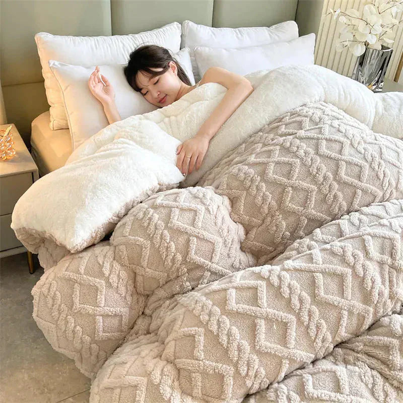 SnugHaven | Elegant Vinterdynebetræk i Fleece l Vanero