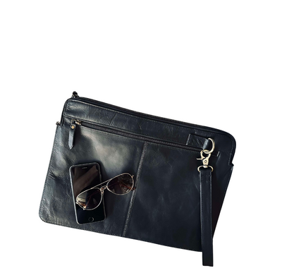 Laptop Sleeve | Sort Bøffellæder | Vanero