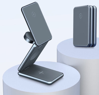 Ladestation I 3-i-1 trådløs oplader til iPhone og Android | Vanero