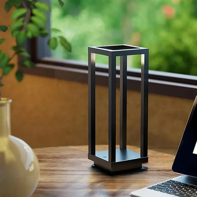 LumiSphere | Genopladelig Bordlampe med Vandafvisende Design Grå | Vanero