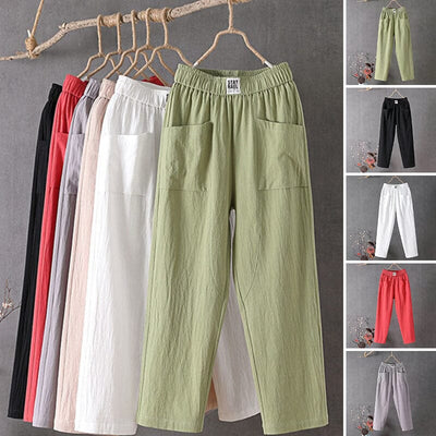 EcoEase l Casual Pants af bomuld og hør! l Vanero